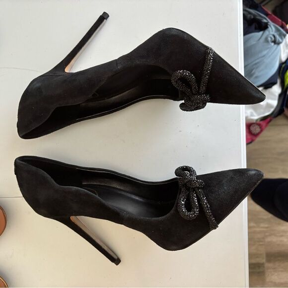 Sam Edelman Deela Pump Black Suede Heels Size 7 - Picture 16 of 16